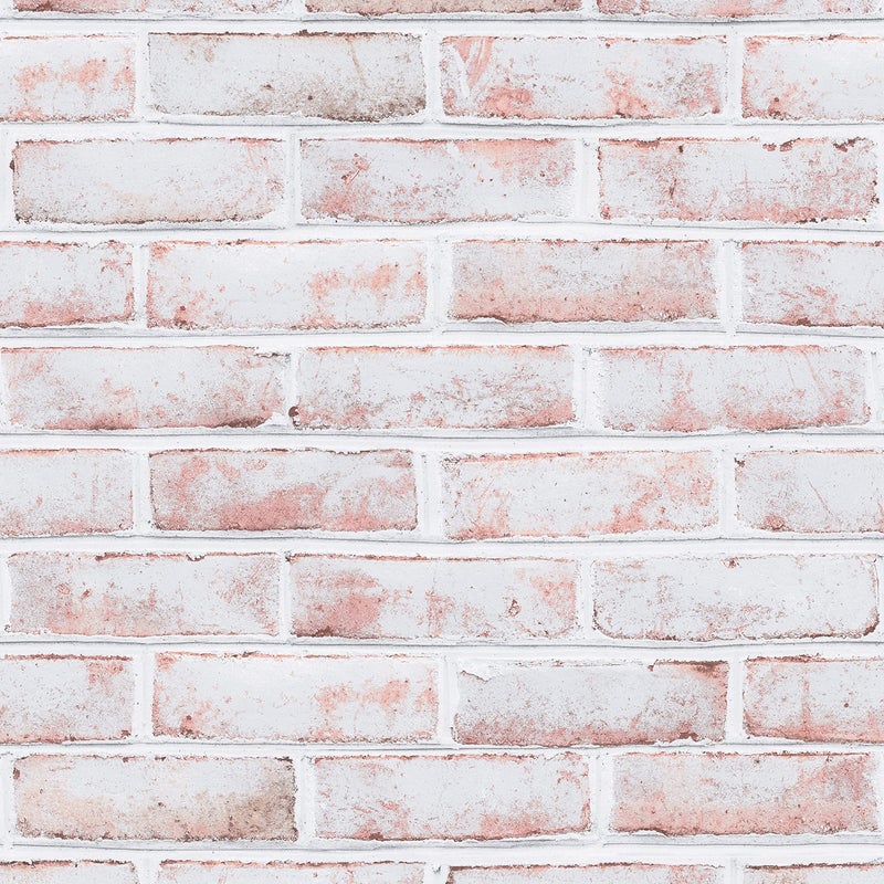Tempaper Textured White Brick Removable Peel and Stick Wallpaper, 20.5 in X 16.5 ft, Made in the USA - Image 1